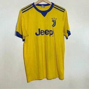 Juventus Jeep yellow men’s soccer jersey size XL blokecore  sporty athlesure